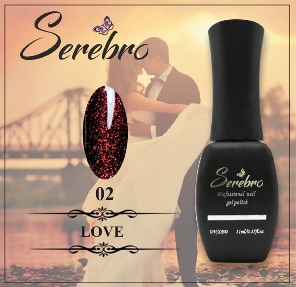 Гель-лак LOVE "Serebro" №02, 11 мл Гель-лак LOVE "Serebro" №02, 11 мл