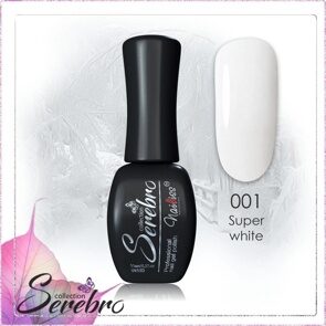 Гель-лак "Serebro" №001 Super white, 11 мл