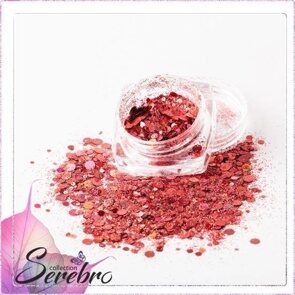 Дизайн для ногтей "Лазерный блеск" "Serebro collection", цвет розовый