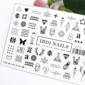 Слайдер-дизайны IBDI-NAILS на прозрачной пленке.
